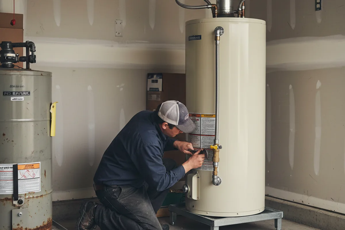 Water heater and shutoff valve replacement in Mount Eden